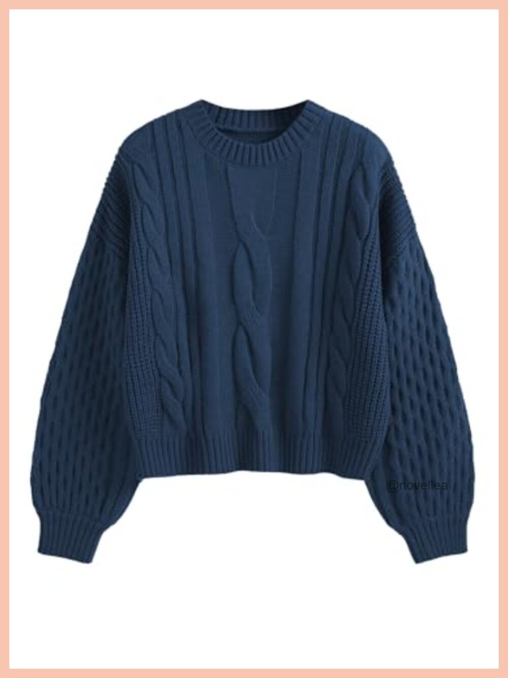 Cable Knit Long Sleeve Oversized Pullover Sweater